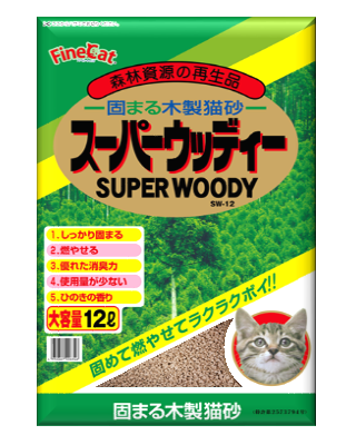 固まる木製猫砂 スーパーウッディー